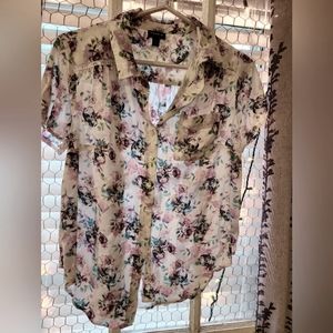 Torrid Womant Floral Skull Top